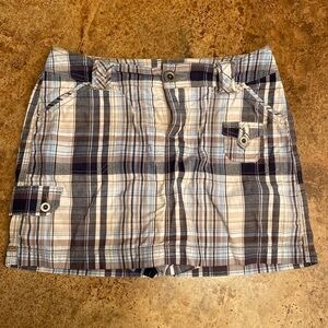 ST. John’s‎ Bay blue plaid mini skort shorts